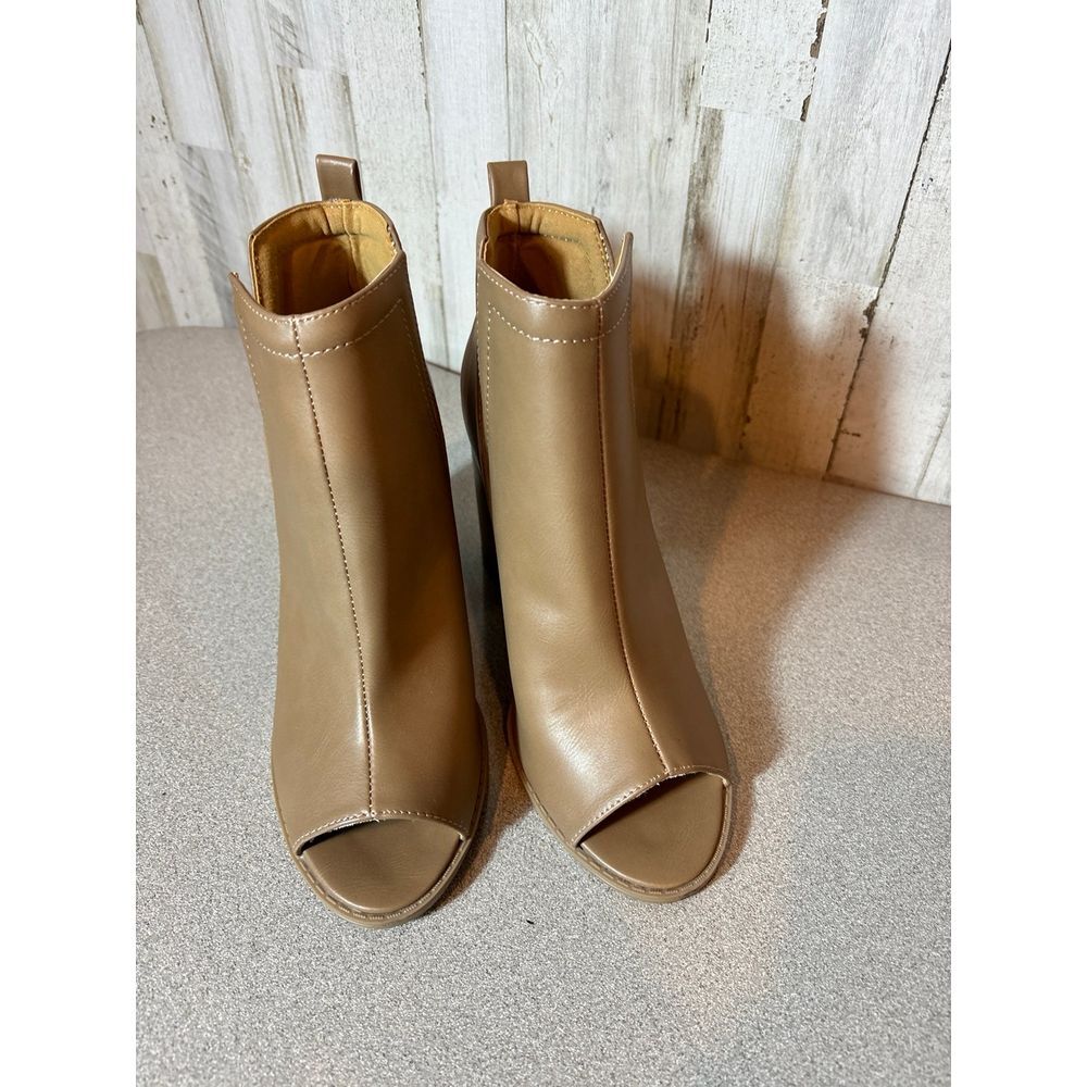 Womens‎ Pink Lily Beth Brown Open Toe Shoes size 9 NEW